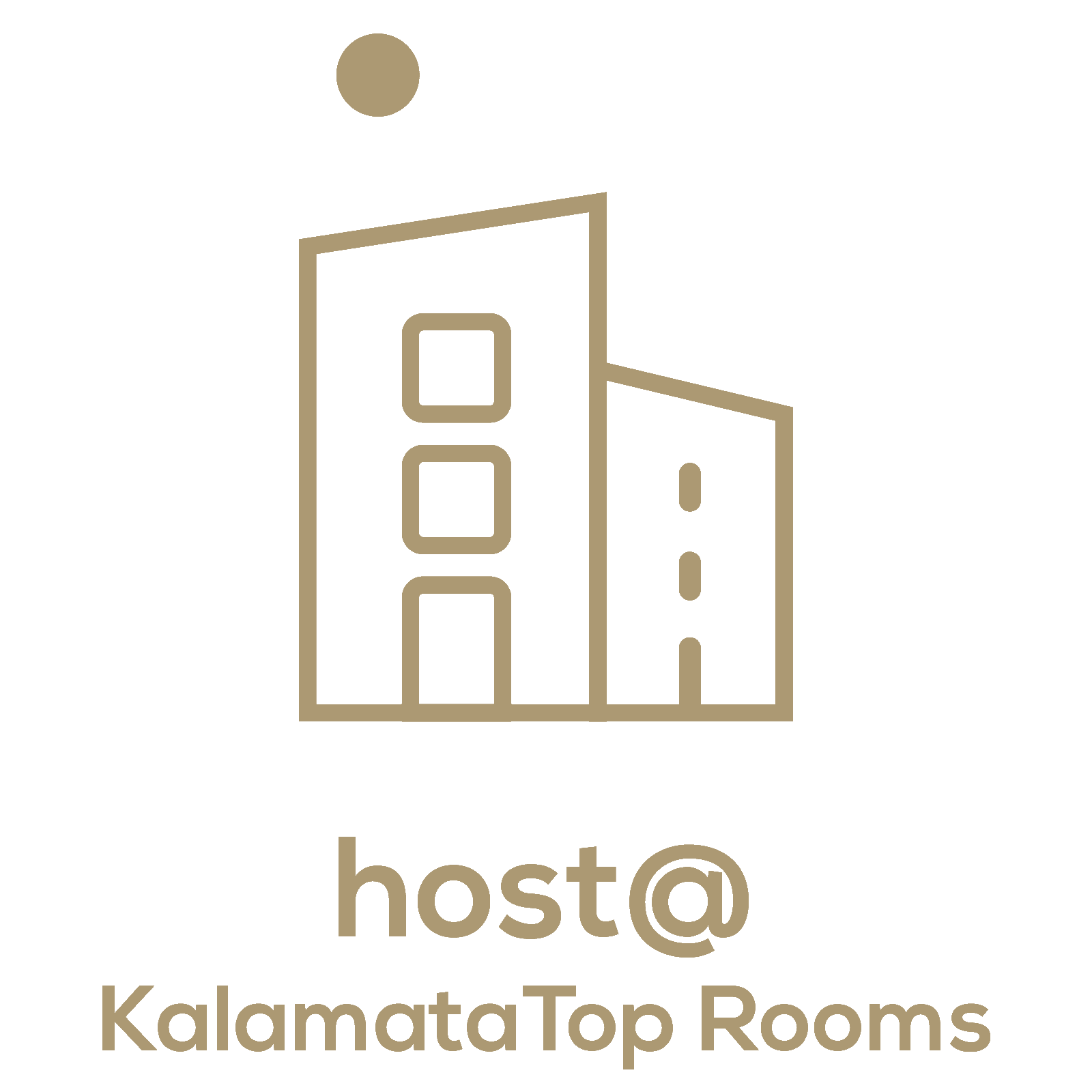 host@Kalamata Top Rooms Logo with sign text transparent with small margin
